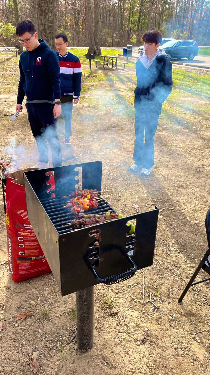 Group BBQ in Fall! 🍁🔥🍢🍻