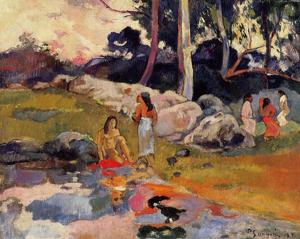 artistgauguin's tweet photo. Women at the banks of river, 1892 #artbots #gauguin https://t.co/7MbHNuT2du