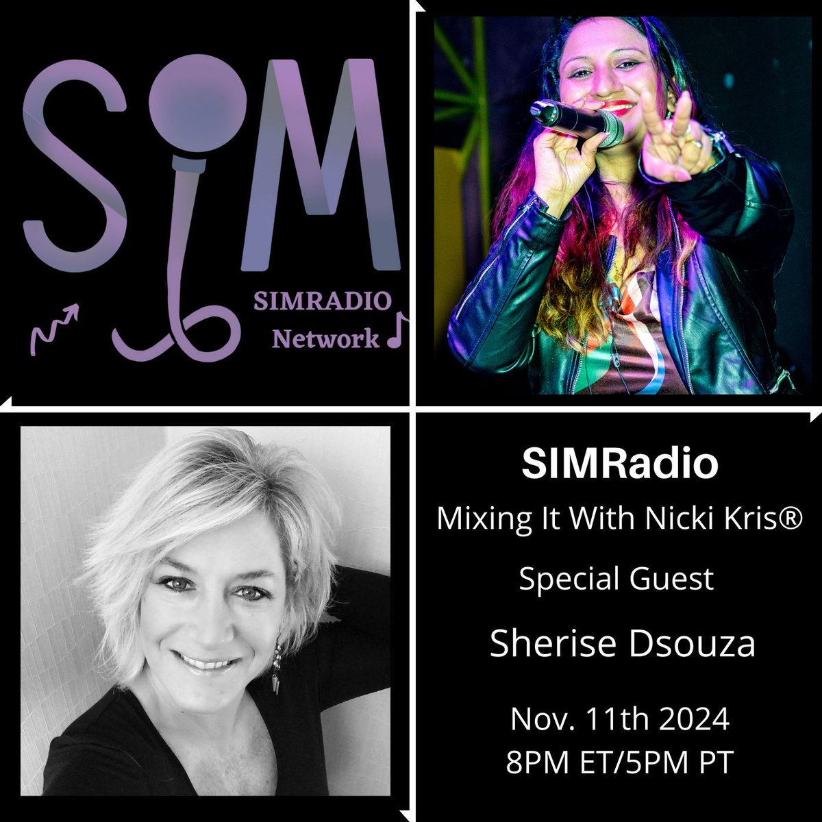 Sisters In Music (@sistersinmusic1) on Twitter photo 🎙️ TONIGHT’S THE NIGHT! 🎙️ Host Nicki Kris goes LIVE on an all-new Mixing It with the amazing <a href="/SheriseDsouza/">Sherise Dsouza</a>! 🌟🎶 🕗 8 PM ET / 5 PM PT Don’t miss out on this incredible conversation! Tune in and join us LIVE! 🎧✨ buff.ly/3UAmA4D #MixingIt #NickiKris #LiveShow 🎙️ TONIGHT’S THE NIGHT! 🎙️ Host Nicki Kris goes LIVE on an all-new Mixing It with the amazing <a href="/SheriseDsouza/">Sherise Dsouza</a>! 🌟🎶 🕗 8 PM ET / 5 PM PT Don’t miss out on this incredible conversation! Tune in and join us LIVE! 🎧✨ buff.ly/3UAmA4D #MixingIt #NickiKris #LiveShow