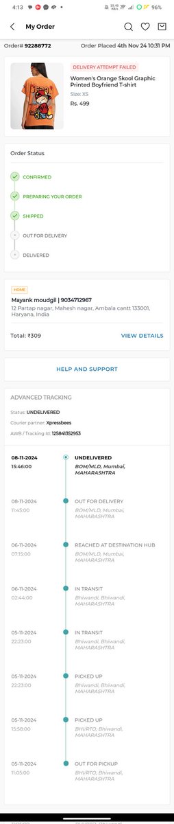 memayank240's tweet photo. @bewakoof Degrading my experience with you . You are just going like OLA i e Not providing support to existing customers and trying to make new ones . By this way you are not getting anywhere. 
My order is delayed by a week now and no reply from your side @bewakoof . https://t.co/S2SxEDSaYW