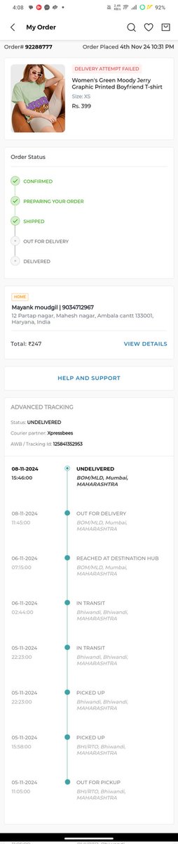 memayank240's tweet photo. @bewakoof Degrading my experience with you . You are just going like OLA i e Not providing support to existing customers and trying to make new ones . By this way you are not getting anywhere. 
My order is delayed by a week now and no reply from your side @bewakoof . https://t.co/S2SxEDSaYW