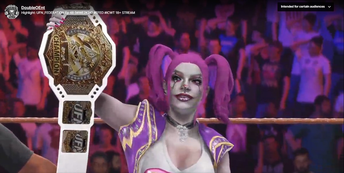 HEHEHEHEHEHEHEHEHEHE!!!!!!!!!! First ever <a href="/UFN_Federation/">UFN_Federation</a>  womens #ICWT Champion! What a playdate with  <a href="/katie_schwoyer/">Katie Schwoyer</a> (Crazy). Mama had to do what she had to do...🎶LA LA DEE DEE DOO DEE DOO...🎶