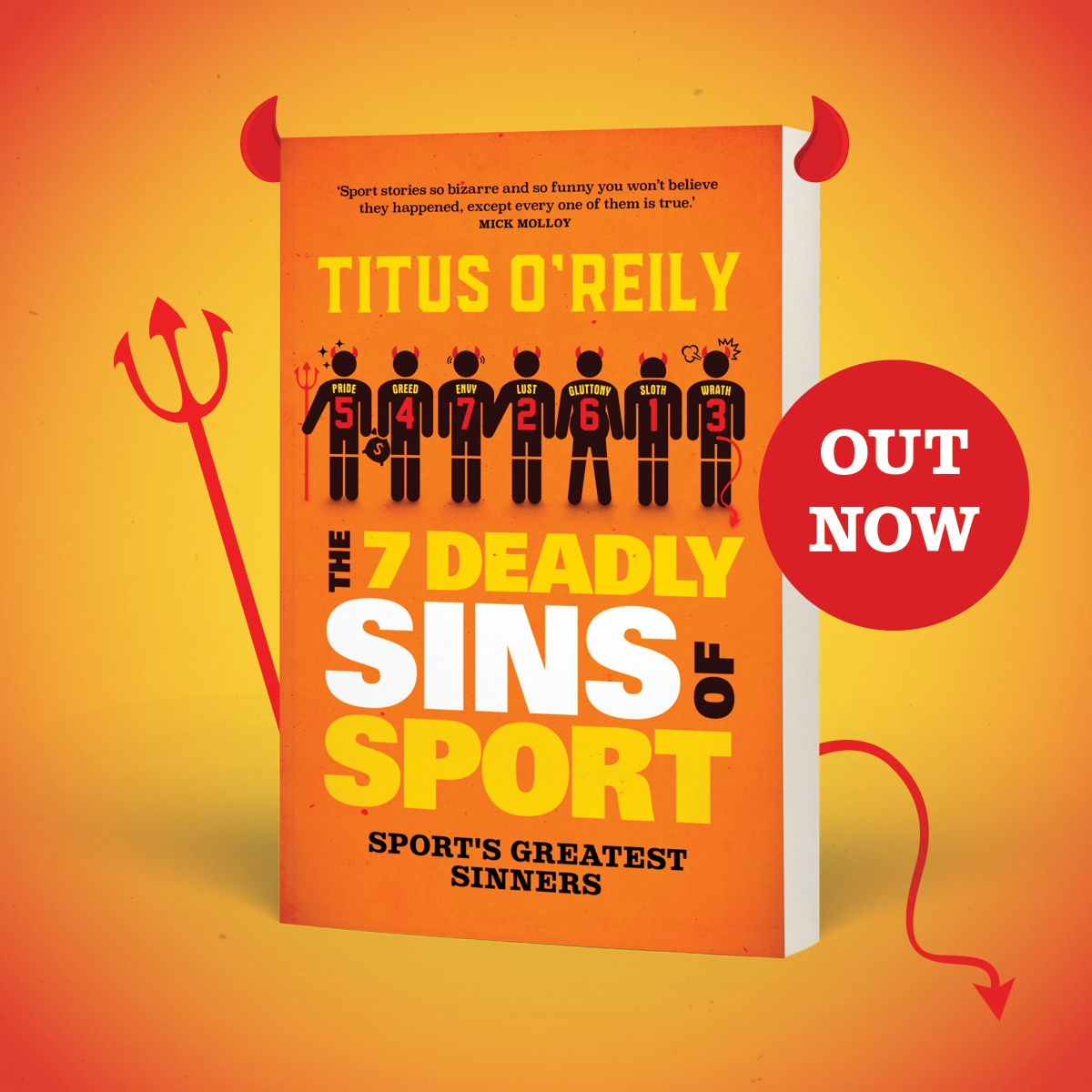 TitusOReily's tweet image. My new book, The Seven Deadly Sins of Sport is out today. Available at all bookstores, good and bad.