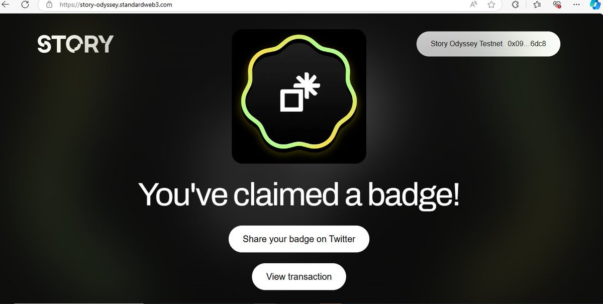 chanhdoro's tweet photo. 🌈UPDATE DỰ ÁN #STORY PROTOCOL 
Múc thêm Badge này đi anh em, nhanh gọn lẹ 
🔸Link:
https://t.co/PKDKucZBf4
🔸Phần Trade thì cứ chọn Sell và Market, cặp trade thì đừng chọn cặp có IP hay lỗi.
🔸Chọn cặp trade thì nhấn Change Pair bên góc trái, làm vài lệnh thì quay về claim Badge luôn chứ cũng không cần Share X.