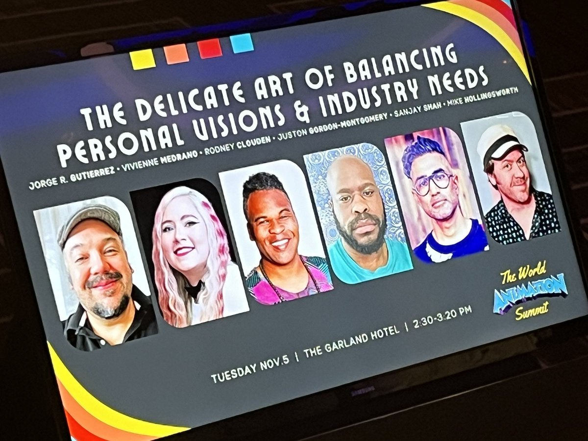 mexopolis's tweet photo. Thank you @animag for having me on a panel about not losing your soul at the #worldanimationsummit with a bunch of bad ass talent !!! https://t.co/OLMMyjDk7U