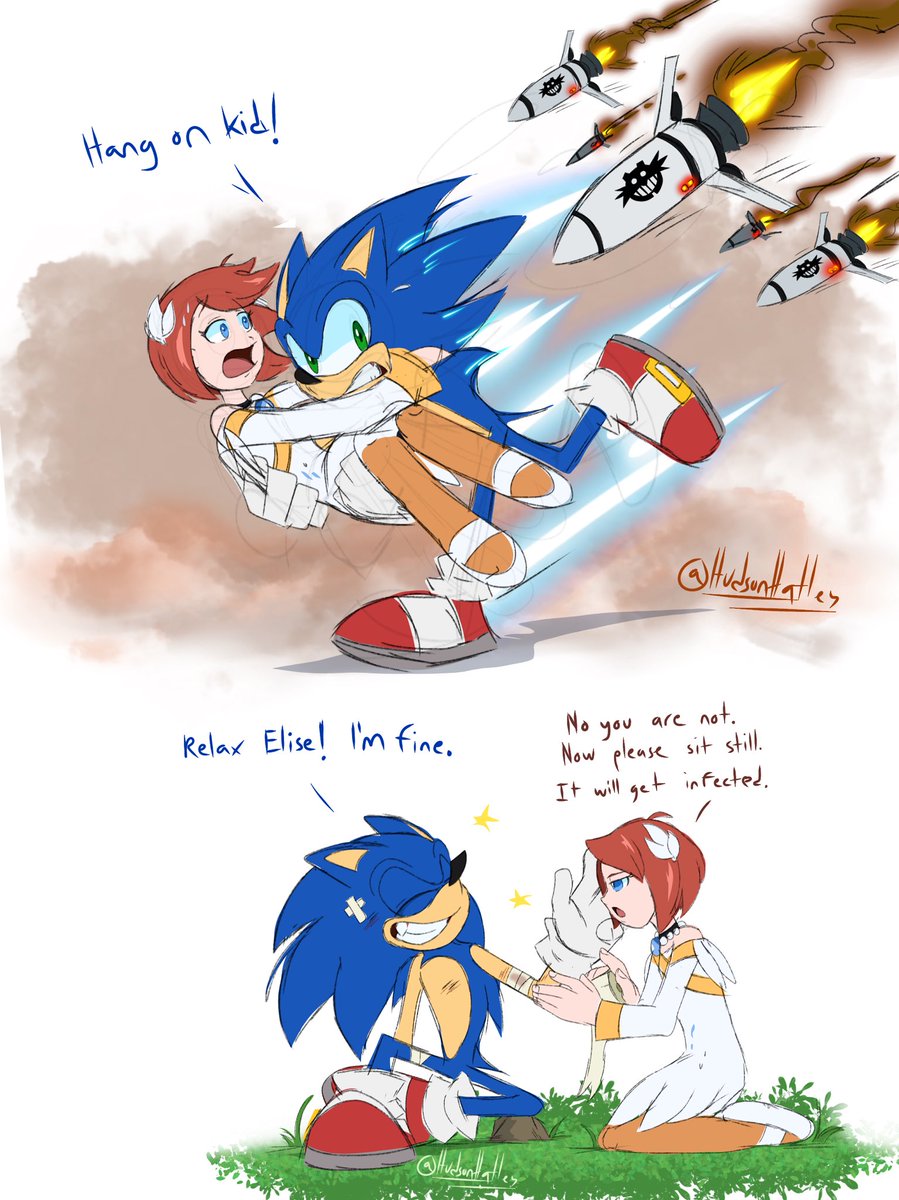 HudsonHatley's tweet photo. I got inspired to do some sketches with Sonic and Princess Elise’s new design after thinking about things I’d change about 06.^^
For one, I’d change her dynamic with Sonic to be like a “Shadow and Maria” friendship and NO weird romance. 
#SonicTheHedghog #Sonic06 https://t.co/FDRsaiIIYi