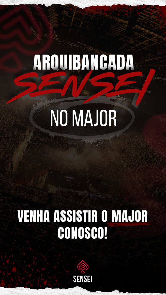 Salve galeraaaaaa! tamo junto assistindo o brasil no major da arquibancada da SENSEI! Cola mais

Discord - discord.gg/sWNgeesmmJ

♠️♥️
#goSENSEI