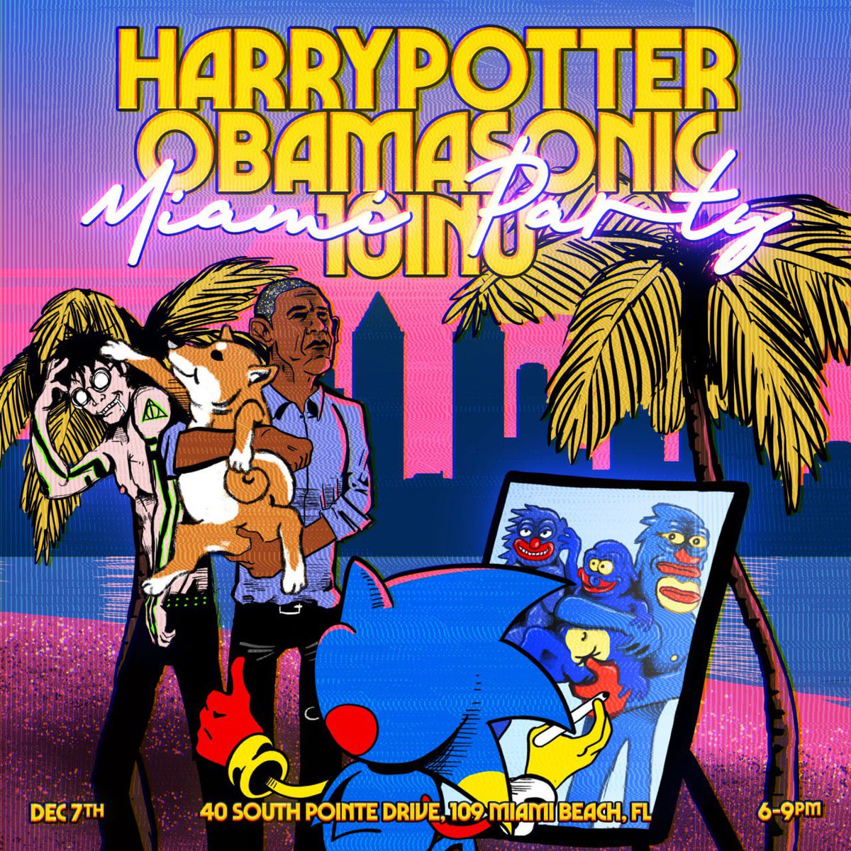 trippin_billys's tweet photo. $BITCOIN Miami party. Be there or be square. 🟥🟦🟨 Details below 👇
#HarryPotterObamaSonic10Inu https://t.co/f1NaPAygrE