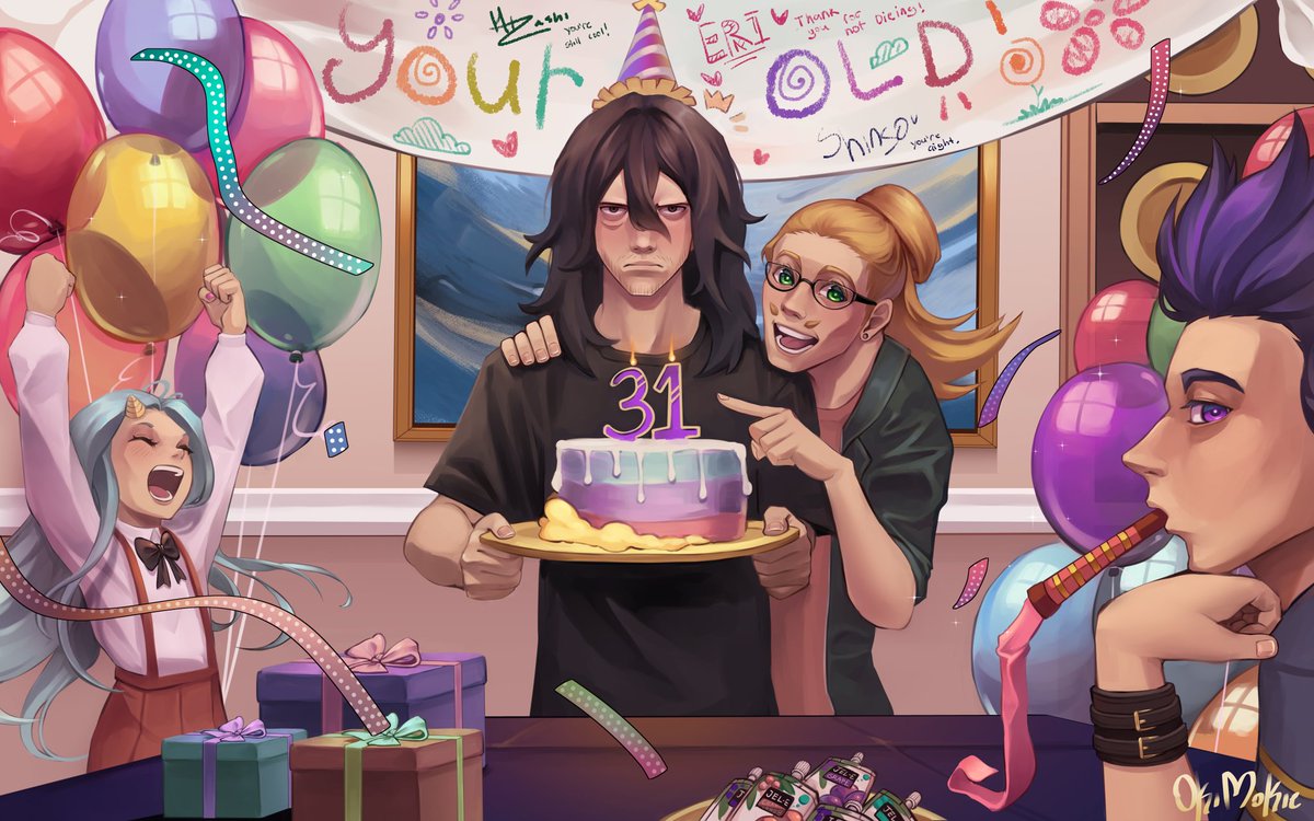 He doesn't remember inviting them over, but now he's up before noon and dealing with people.

#erasermic #MyHeroAcademia