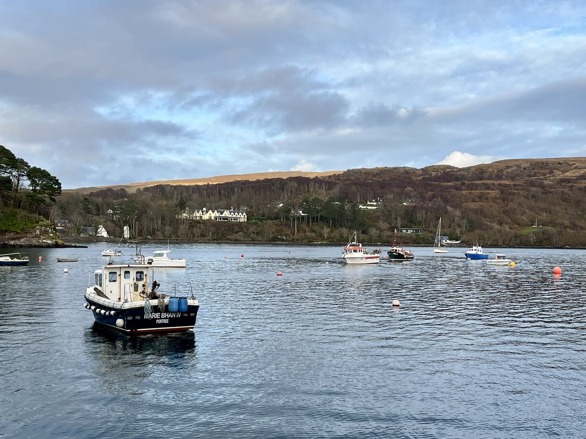 fionariddell's tweet photo. Portree harbour looking spectacular earlier today in the mild November weather #Skye https://t.co/jMjNJoDz4X