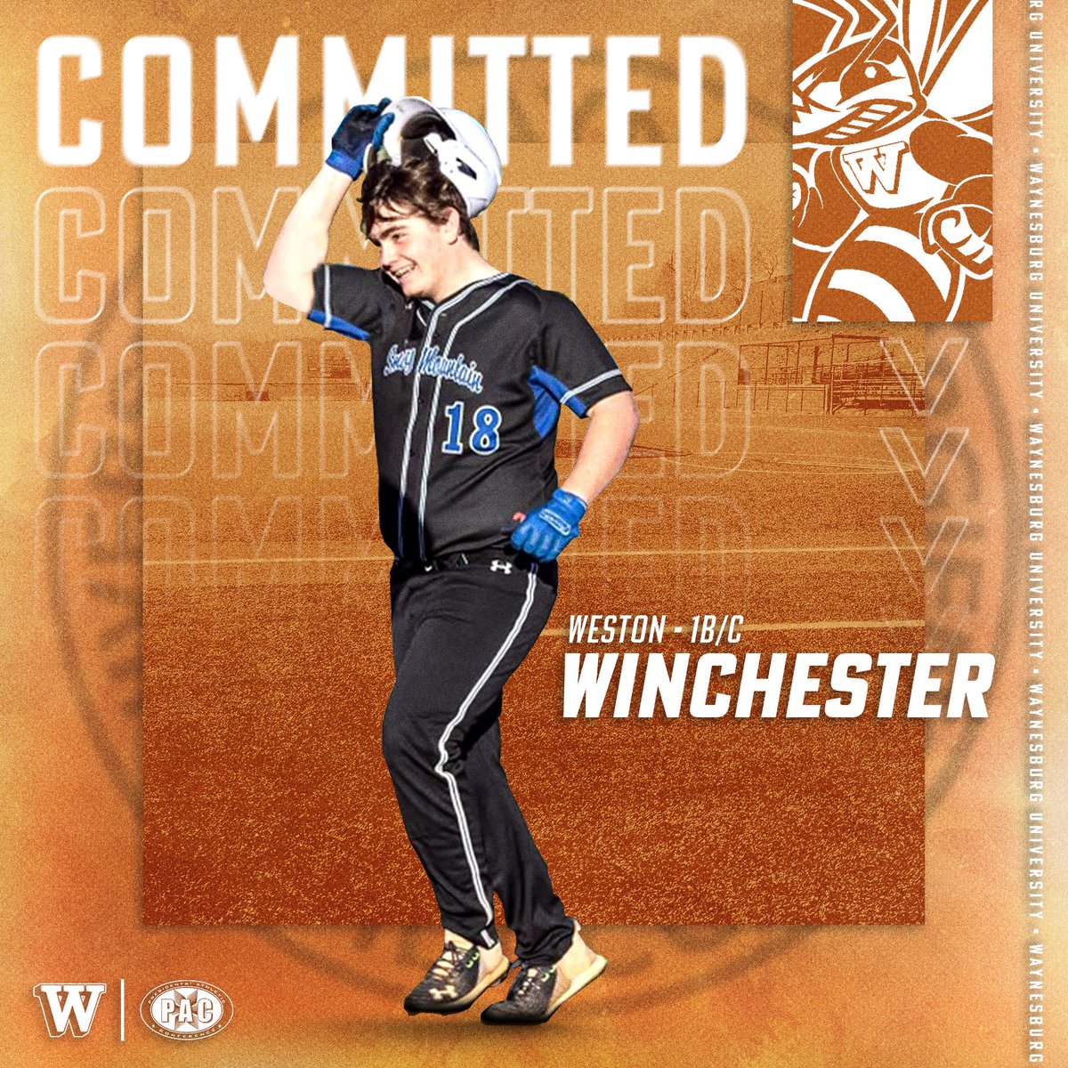 W_Winchester55's tweet photo. I am very excited to announce that I will be continuing my academic and athletic career at Waynesburg University! Go yellow jackets🐝 https://t.co/rbXpYMrUPG