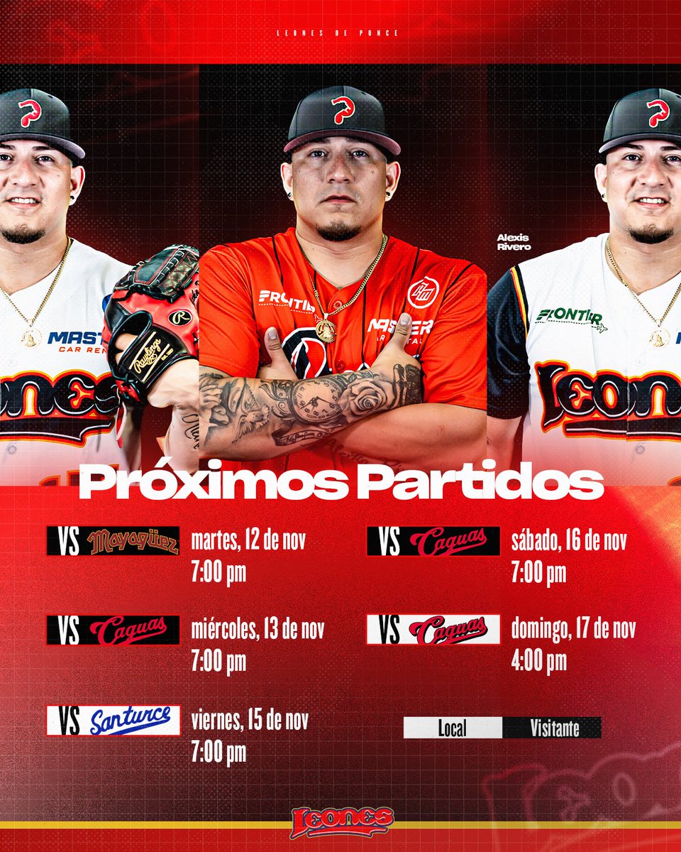 Mucho béisbol esta semana 🔥

🎟️ Boletos para el viernes y domingo ya disponibles en ticketpluspr.com 

#LosDelSur 🦁