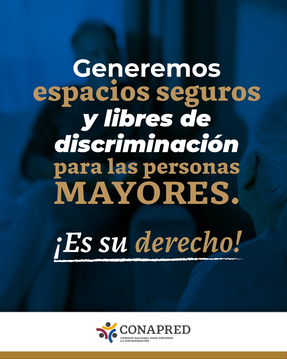 CONAPRED's tweet photo. Todas las personas merecemos acceso a servicios públicos y privados sin discriminación.

#DerechosDeLosMayores https://t.co/AkvgLkoone