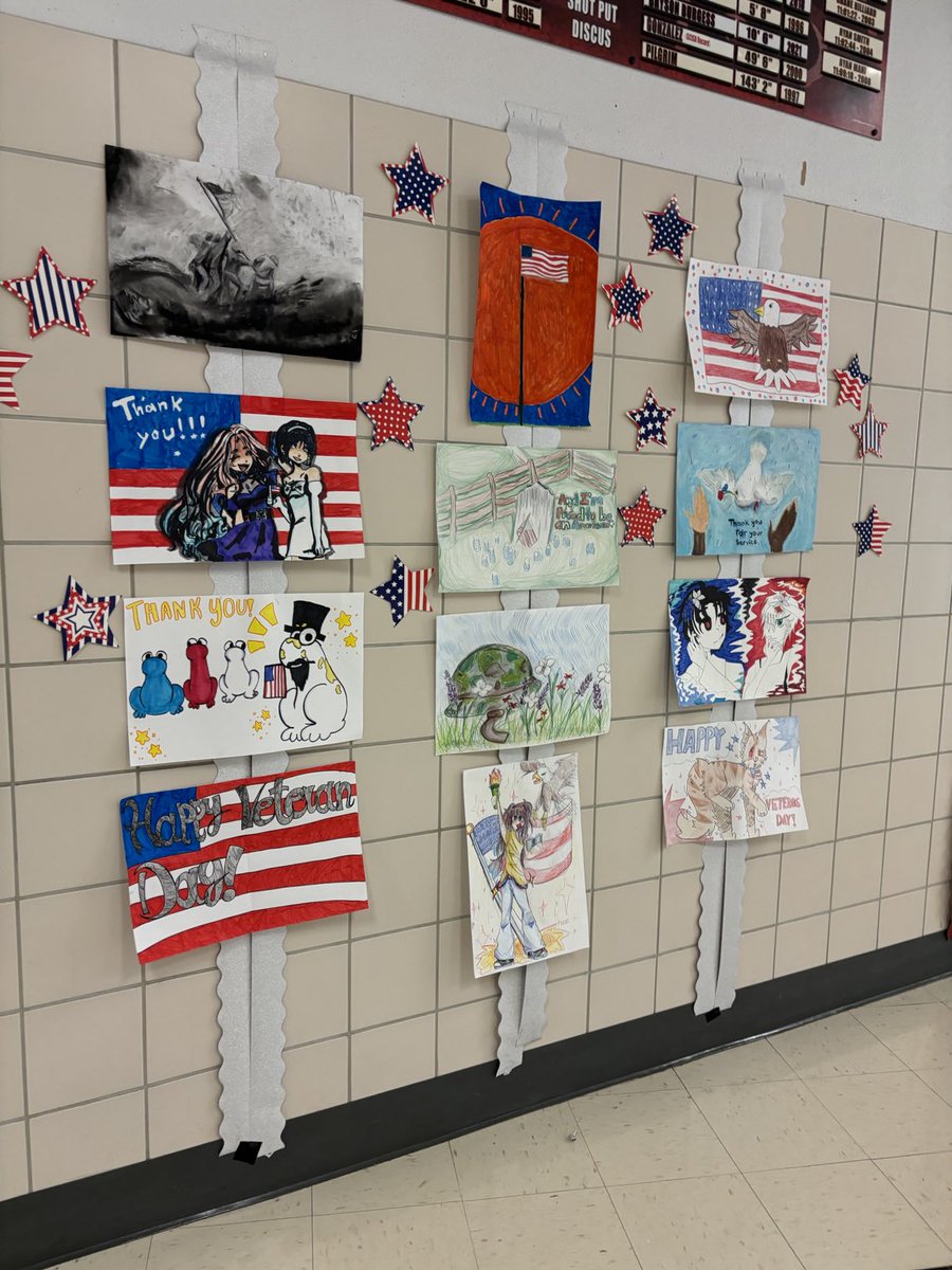 Thank you to our veterans and families who joined us to honor the men and women who have served our country. A special thank you to the Fine Arts staff and students for a wonderful ceremony and the Molly Corbin chapter of the DAR! <a href="/GrapevineMiddle/">Grapevine Middle</a> #PonyProud