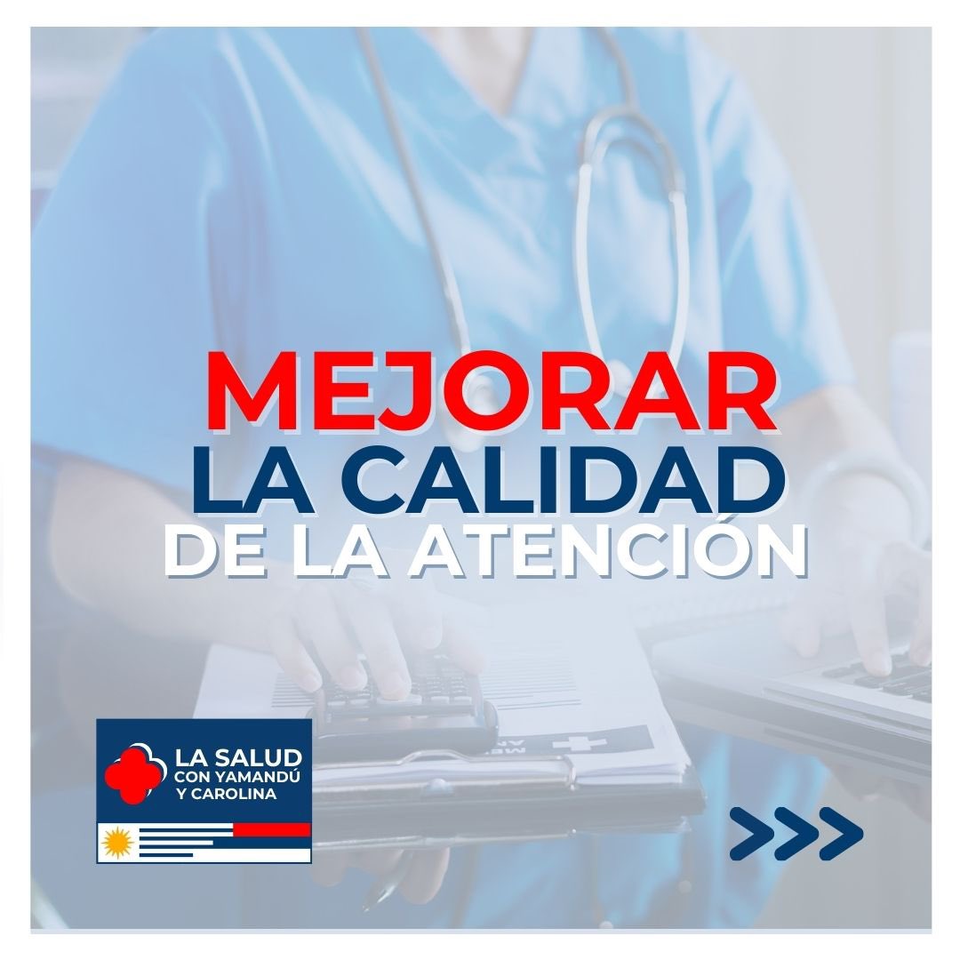 🏥 Mejorar la calidad de la atención médica y reducir los tiempos de espera: ¡vamos a lograrlo! 

Con Yamandú y Carolina 

#SabremosCumplir ✊💙