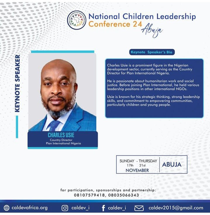 caldevcaldev's tweet photo. This year, the National Children Leadership Conference starts on the 17th of November.

Meet our Guest speakers.

Pastor Iren|Ambode|Benin Republic|Skirt|Maresca|Toma Toma|TB Joshua|Hauwa|Bro to Bro| https://t.co/3EE1CeK2k4