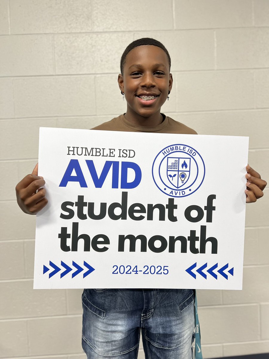 Autumn Ridge MS AVID (@arms_avid) on Twitter photo <a href="/HumbleISD/">Humble ISD</a> <a href="/HumbleISD_ARMS/">Autumn Ridge Middle School</a> <a href="/AVID4College/">AVID</a> <a href="/HumbleISD_AVID/">AVID</a> Congratulations to our October Student of the Month, Dre! A powerhouse of a student both on and off the field & court🐊
#LeaveALegacy #ShineALight #ThisIsAVID <a href="/HumbleISD/">Humble ISD</a> <a href="/HumbleISD_ARMS/">Autumn Ridge Middle School</a> <a href="/AVID4College/">AVID</a> <a href="/HumbleISD_AVID/">AVID</a> Congratulations to our October Student of the Month, Dre! A powerhouse of a student both on and off the field & court🐊
#LeaveALegacy #ShineALight #ThisIsAVID
