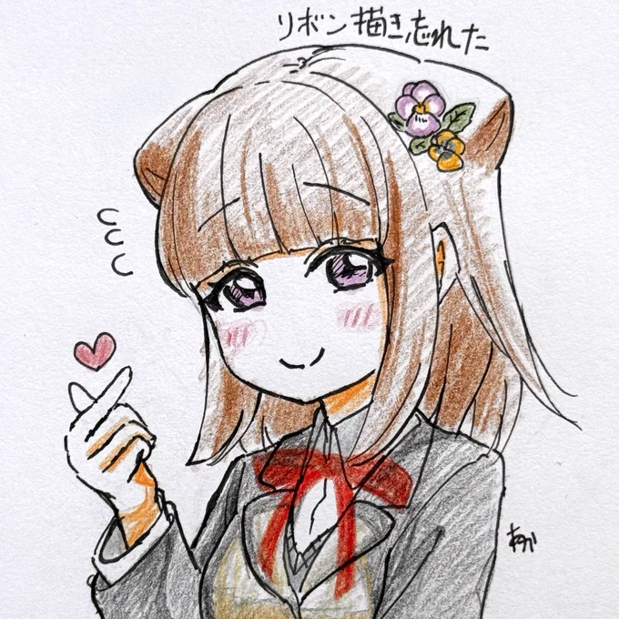#bandoriart (指ハートもう古いかも) 