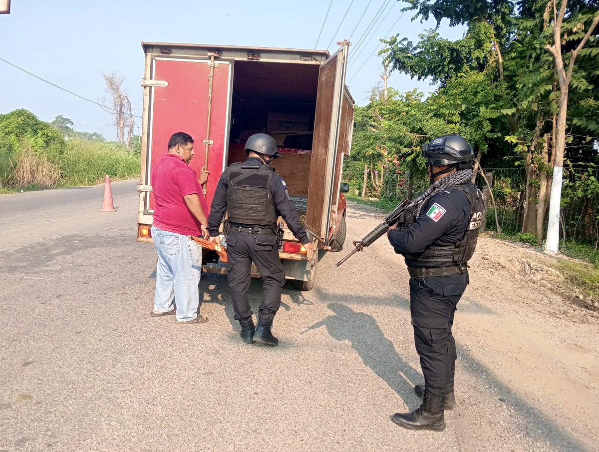 En operativos de las Bases de Operaciones Interinstitucionales, integradas por la Policía Estatal, el Ejército y Guardia Nacional, se obtuvo un aseguramiento y se restableció el orden en los alrededores de Villahermosa donde esta tarde comenzaban a registrarse hechos de