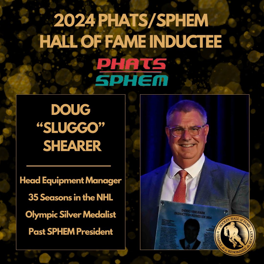 Tonight, at the 2024 Hall of Fame Induction Celebration, PHATS/SPHEM Hall of Fame Inductee, Doug “Sluggo” Shearer, will be recognized and his accomplishments will be highlighted. His name will be displayed on our Wall of Honour.

Congratulations on a Hall of Fame worthy career!
