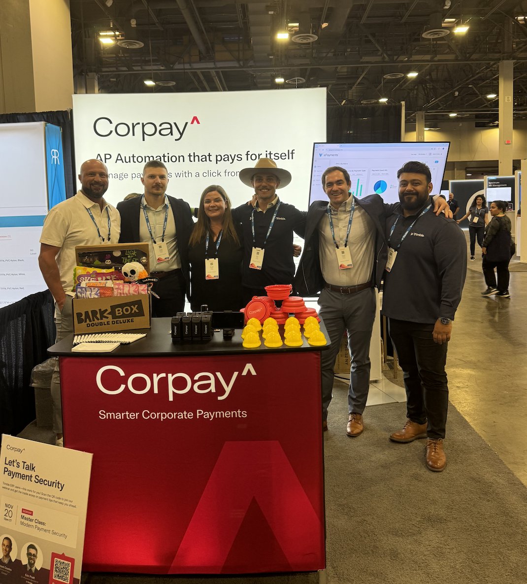 We're so excited to be at <a href="/TrimbleCorpNews/">Trimble Inc.</a> Dimensions! Stop by booth 737 to learn about smarter business payment and pick up some awesome gifts.