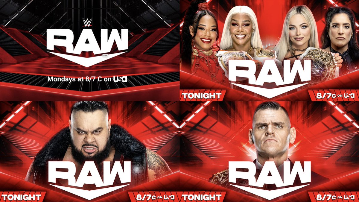 WWEMatChat's tweet photo. Tonight on RAW we will see Liv Morgan &amp; Raquel Rodriguez take on Bianca Belair &amp; Jade Cargill, as well as appearances from Bronson Reed and Gunther!
PREVIEW:  https://t.co/qF4HHSQUE1

#WWE #WWERAW https://t.co/My0saAXpXB