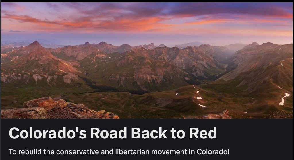 Excited to launch an <a href="/X/">X</a> community, Colorado's Road Back to Red, to organize around our plan to win back our beautiful state! Join us! 

x.com/i/communities/…