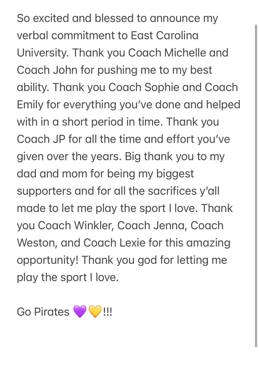 Go Pirates!!💛💜🏴‍☠️

<a href="/ecu__softball/">East Carolina Softball</a> <a href="/ShaneWinkler/">Shane Winkler</a> <a href="/jennacone/">Jenna Cone</a> <a href="/LexieHandley/">Lexie Handley</a> @CoachWestonECU <a href="/Org_LLG/">Lady Lightning Gold Org Account</a>
