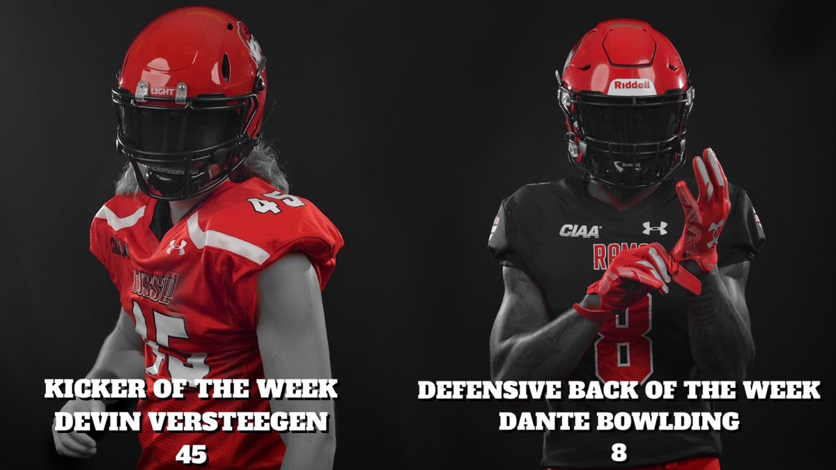 Congratulations to Devin Versteegen and Dante Bowlding on earning CIAA Weekly Honors!