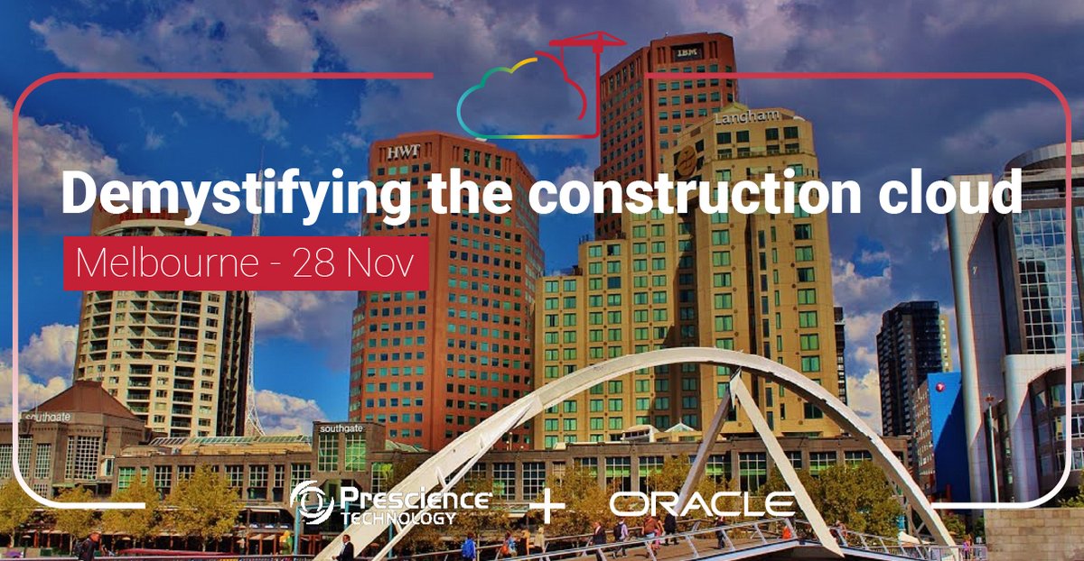 PrescienceTech's tweet image. Join #TeamPrescience and @Oracle for "Demystifying the Construction Cloud," a complimentary breakfast event in Melbourne where you will learn how OPC can streamline workflows and boost performance in low-risk projects!
linkedin.com/events/demysti…
#ConstructionIndustry