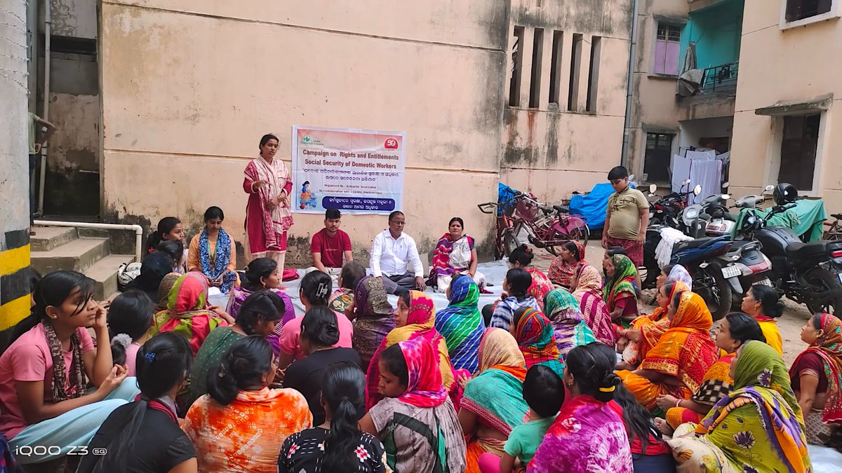 sndeep's tweet photo. Our ongoing #Odisha campaign effort to advance leadership of Domestic Workers collectives and support their efforts to claim social security entitlements, workers rights and safe working conditions. Here in a #Bhubaneswar colony
#CCWD @ActionAidIndia https://t.co/OoBXHrgvOL