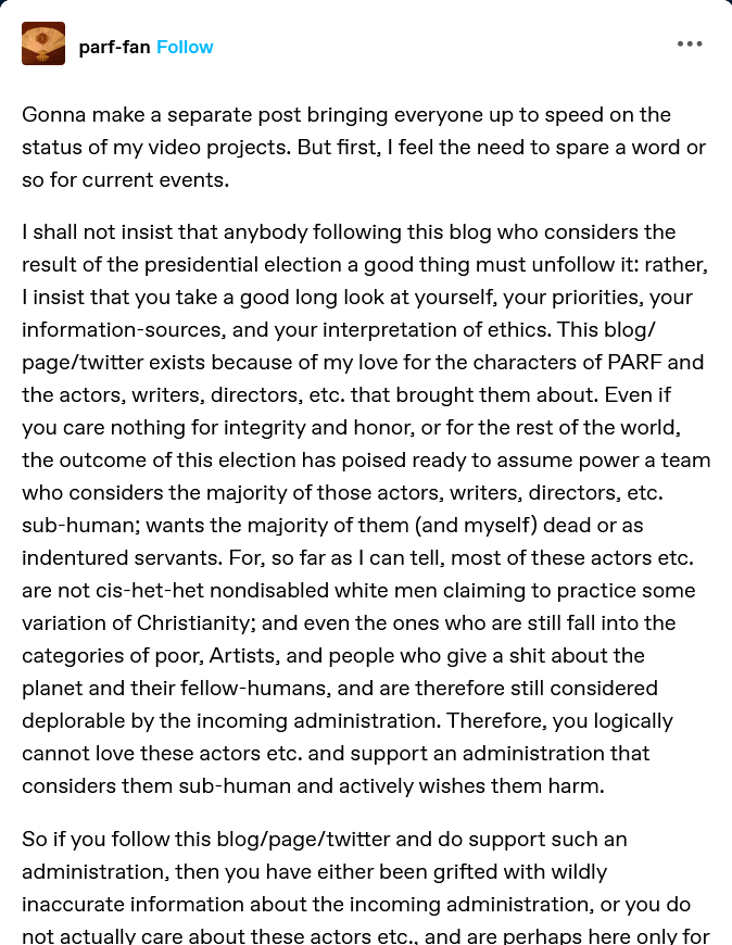 PARF_fan's tweet photo. A brief word on some current events. https://t.co/NT3YKantsP