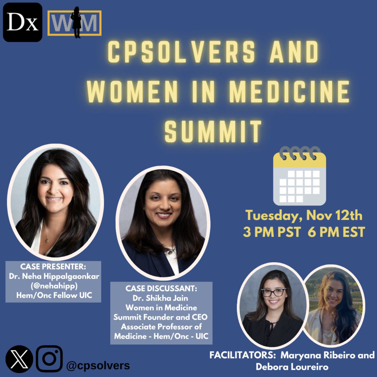 #MedTwitter - Let's celebrate #WomenInMedicine with our VMR tomorrow, November 12th at 3PM PST / 6PM EST 💖 

Join with the link below⬇️
bit.ly/31LWIKg