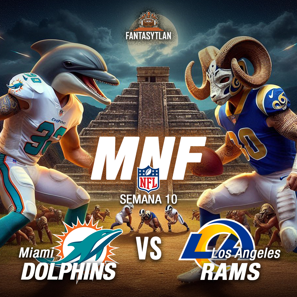 Fantasytlan's tweet photo. ยกESTAMOS PREPARADOS! Esta noche termina la semana 10 con el duelo entre los malheridos #Dolphins #FinsUp que visitan a los #Rams #RamsHouse que poco a poco parecen ir recuperรกndose. ยฟQuรฉ necesitas para ganar tu partido de #FantasyFootball? #MNF #DolphinsvsRams #NFL https://t.co/ITRz05KeGe