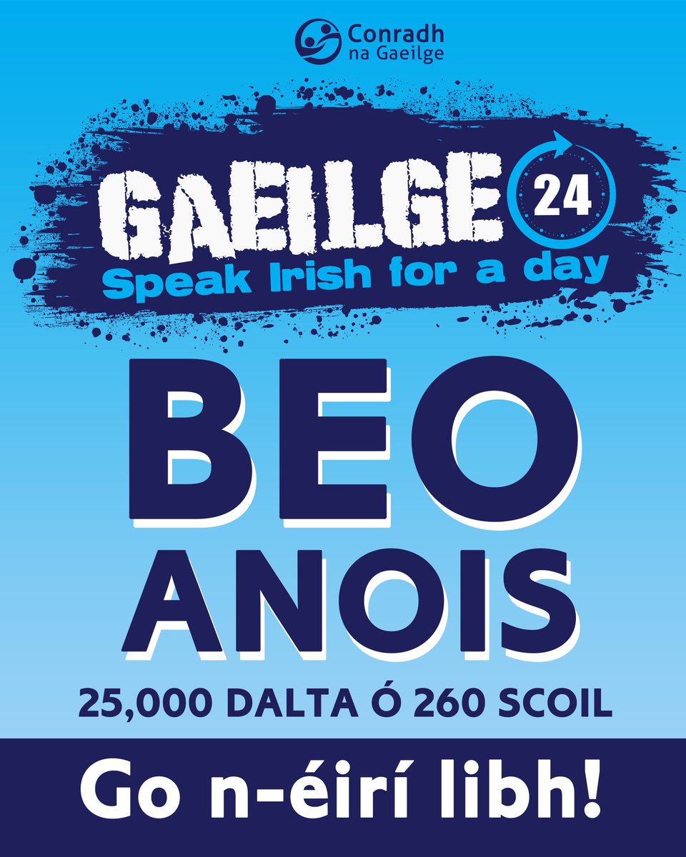 🕛 00:00 Tá #Gaeilge24 BEO. Go n-éirí libh a chairde!