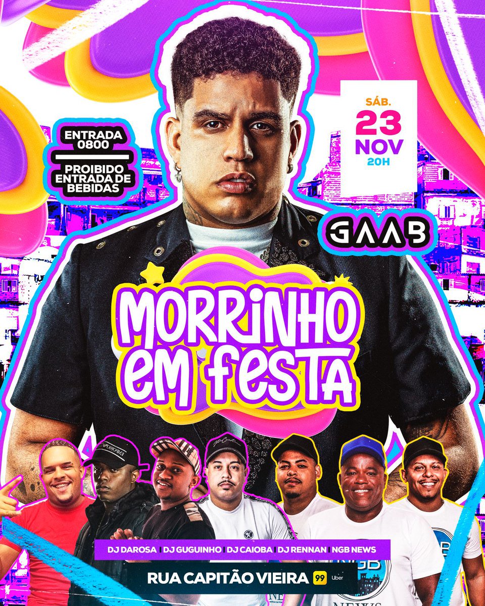 SantaRtcpt's tweet photo. ESTÁ CHEGANDO SHOW COMPLETO DO CANTOR GAAB NO FAZ QUEM QUER 🔥🥳

TOPS DJS COM RITMINHO DE CRIA 🔥🥳😎

NGB NEWS CONFIRMADO ✅ 

ÚLTIMOS CAMAROTES DISPONÍVEIS ‼️

#GAABNOFQQ🇻🇳 https://t.co/sGy6blQxpn