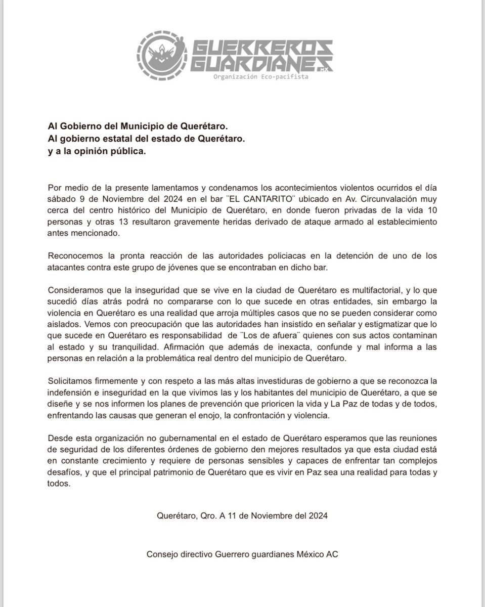 Guerrer@s Guardianes México tweet media