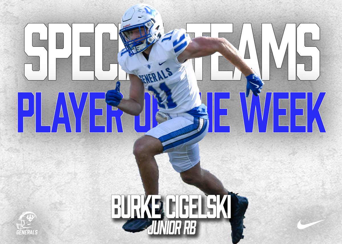 Players of the Week:

• Offensive: Ty Collins (Sophomore QB)
• Defensive: Gabe Joyner (Sophomore DB)
• Special Teams: Burke Cigelske (Junior RB)
• Look Team: Marcus Canton (First-Year RB), Connor Lehman (Senior DB)

#GoB16 #GWD