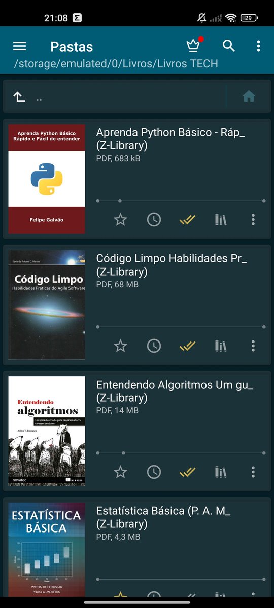 codedreams_'s tweet image. Fala, galera Tech.
Estava olhando aqui os meus arquivos e encontrei esses livros sobre programação. 
Caso alguém queira, posso enviar pelo e-mail ou WhatsApp (o x não permite enviar PDF). 
Tem mais pdfs perdidos, caso queira um específico, só falar que eu vejo aqui.
@BolhaDevs