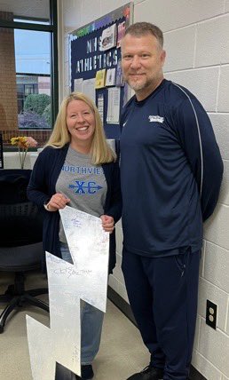 Two time recipients of The BOLT Scott Schwarzer and Kelly Angel! Our Athletic Director and his right hand (wo)man work hard each day for our student athletes! Thanks for all you do! #TeamTitans