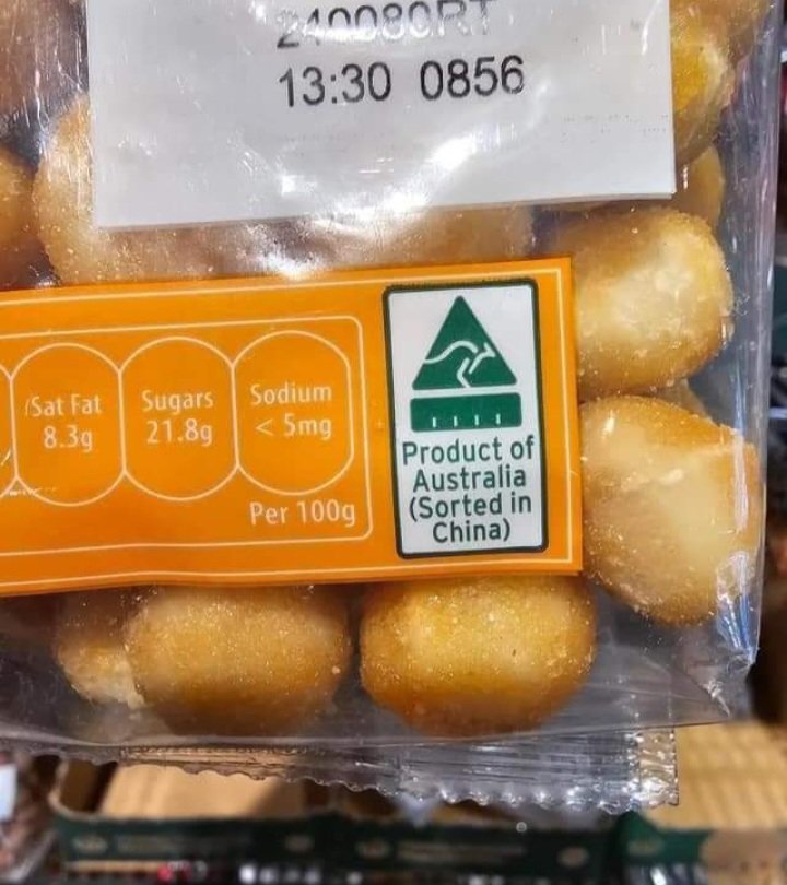 JimThom90458694's tweet photo. Grown here in Australia and then sent to China to be packaged.. that’s a special kind of dumb 🙄 https://t.co/BtRJG5N4cq