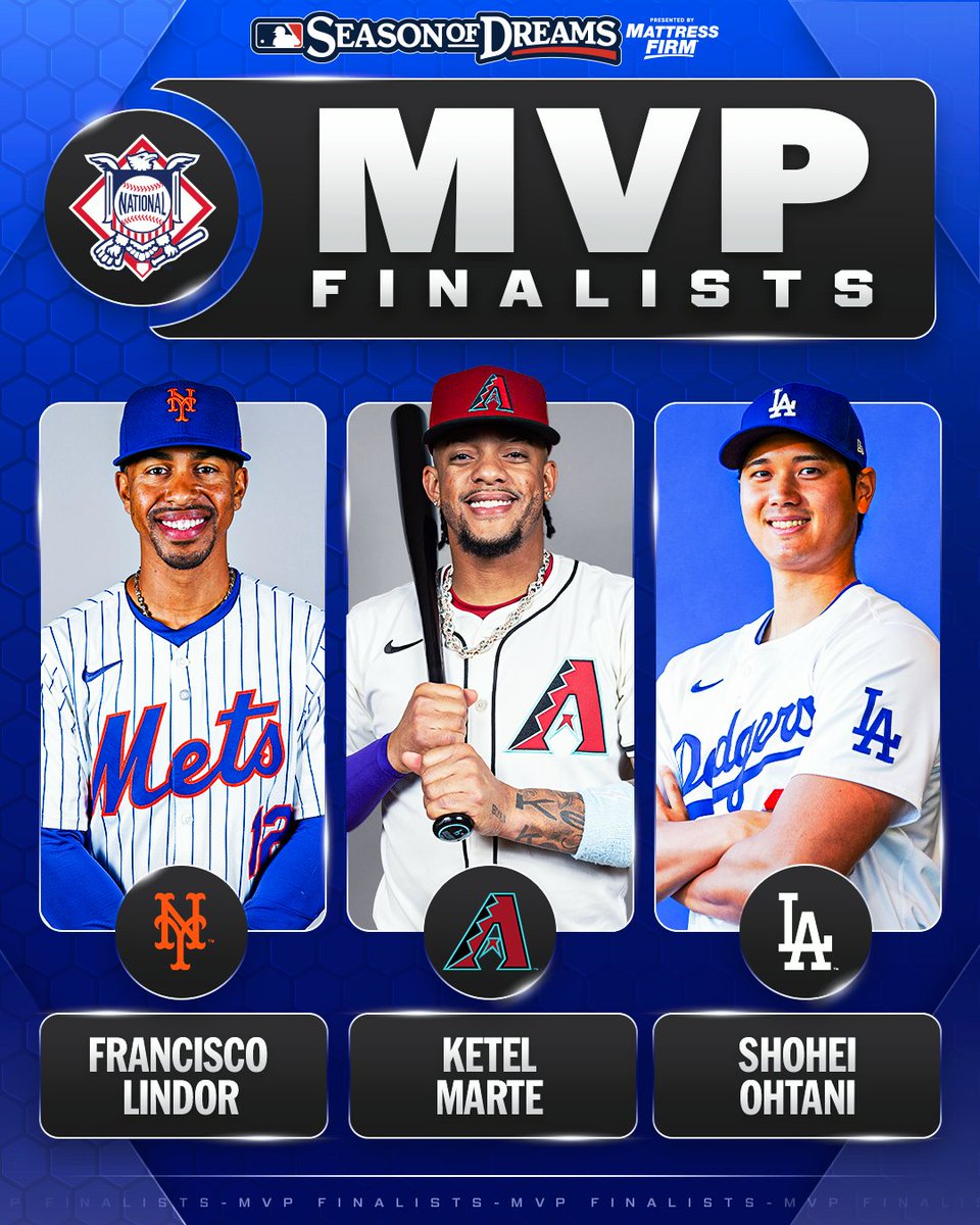 Your 2024 @officialBBWAA NL Most Valuable Player Award finalists