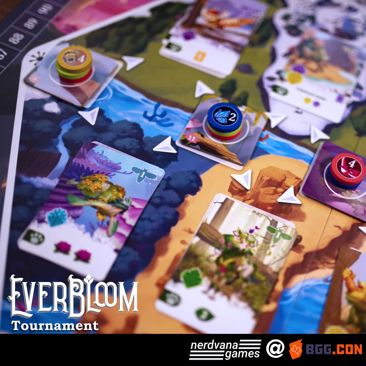nerdvanagame's tweet photo. 🌺 The Everbloom Tournament is almost here at BGG Con in Dallas on Nov 16! 🐝 

64 players, exciting prizes, and an epic grand game bundle await. Secure your spot here https://t.co/9GtfOLerJ9 #BGGCON https://t.co/cKFzbvhwEW