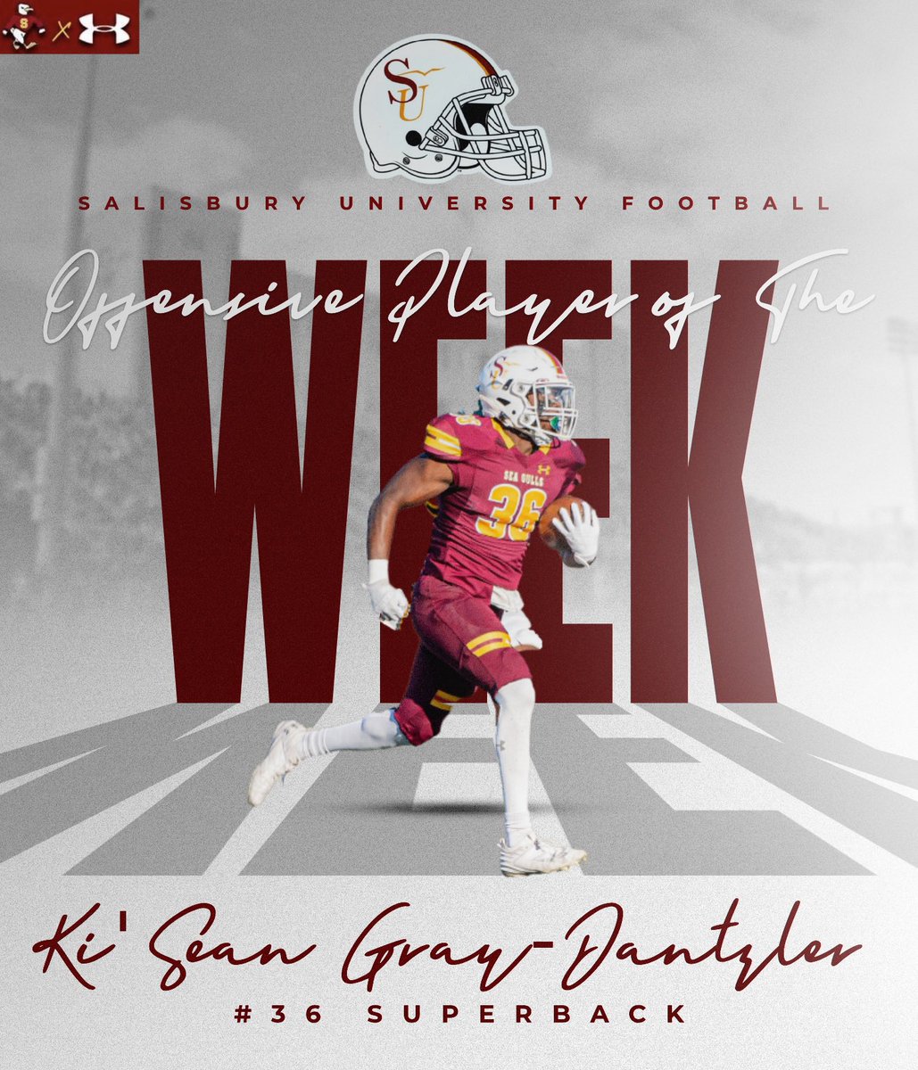 SeaGullFootball's tweet photo. Players of the Week: Week 🔟

Jr. Chase Lomax

Sr. Ki'Sean Gray-Dantzler

Sr. Kharee Stephens

Jr. Clarke Cheairs

NJAC Offensive Rookie of the Week:
Fr. SyRus McGowan

#GoGulls #GoldPride https://t.co/E20IvzRsdv