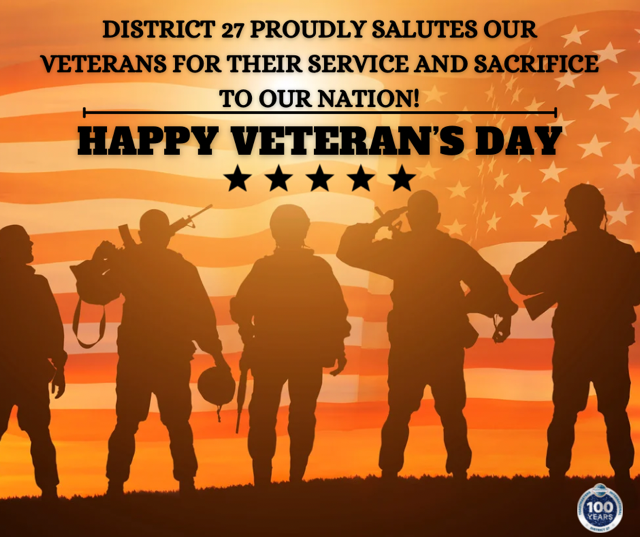 District 27 Toastmasters proudly salute our veterans for their service and sacrifice to our nation.
