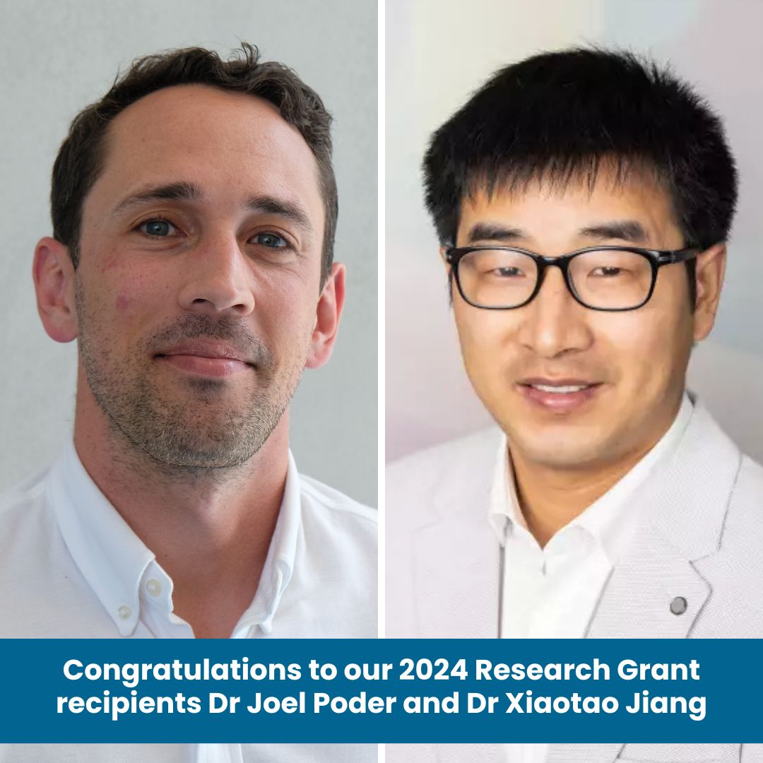 Congratulations to our 2024 Research Grant recipients 
<a href="/JPoderMedPhys/">Joel Poder</a> and <a href="/Titus12629950/">XiaoTao JIANG</a>. Read about their projects: stgeorgemrf.com.au/2024-research-…
#MedicalResearch #ResearchGrants #MRI #microbiome #dementia