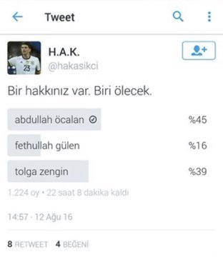 darbe olalı 1 ay olmamış tolga zengin fetönün 3 katı oy alıyo ağlıyorum amk