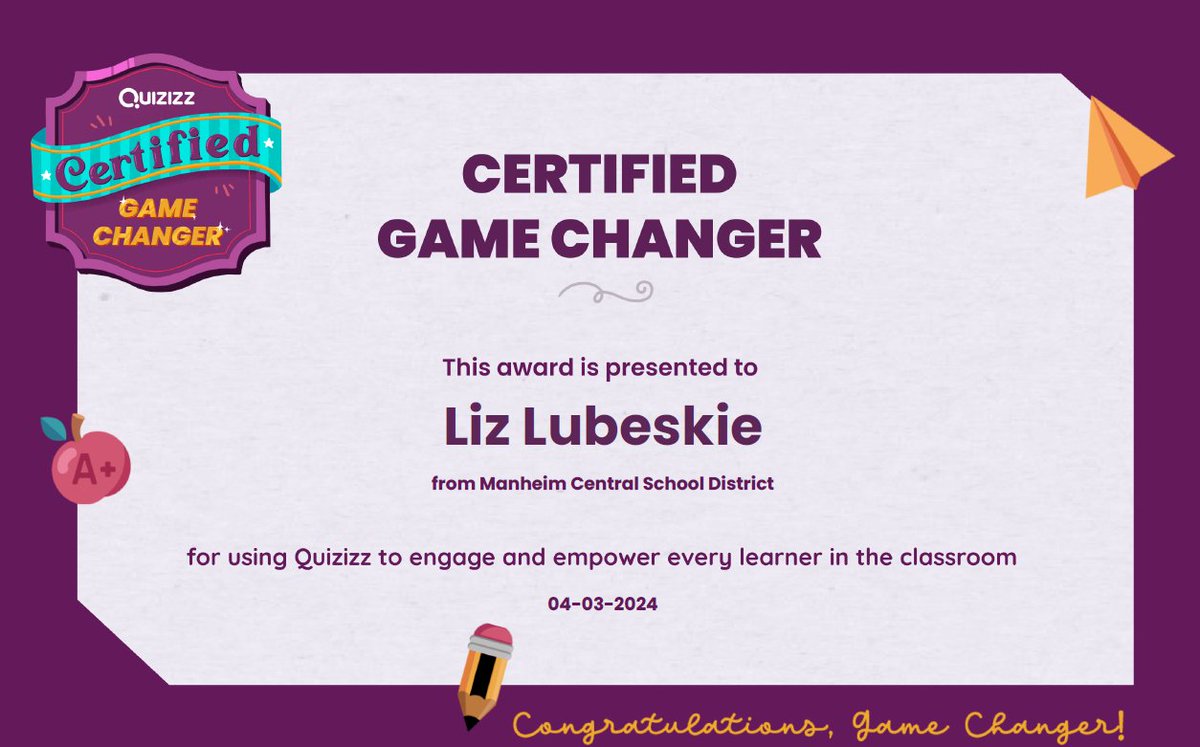 Liz Lubeskie (@lizlubeskie) on Twitter photo I love <a href="/Quizizz/">Quizizz (now Wayground)</a>! If you haven't used it in a minute, it's now so much more than just quizzes 🔥#quizizzgamechanger
quizizz.com/home/certified…
<a href="/quizizz/">Quizizz (now Wayground)</a> <a href="/alanacolabella/">Alana Colabella</a> I love <a href="/Quizizz/">Quizizz (now Wayground)</a>! If you haven't used it in a minute, it's now so much more than just quizzes 🔥#quizizzgamechanger
quizizz.com/home/certified…
<a href="/quizizz/">Quizizz (now Wayground)</a> <a href="/alanacolabella/">Alana Colabella</a>