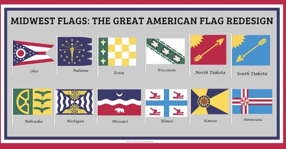 midwestern_ope's tweet photo. The Midwest flags have been redesigned https://t.co/VKIEZYTcAc