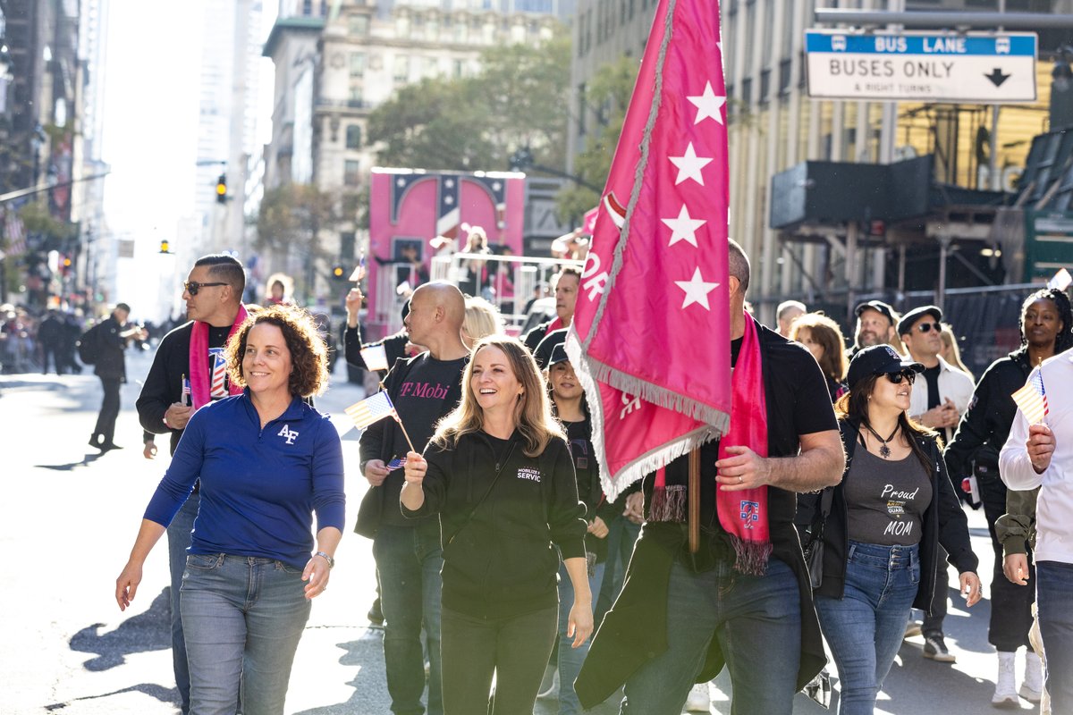 At the NYC #VeteransDay Parade to honor the service and contributions of every veteran.

As the executive sponsor of @tmobile’s Veterans &amp; Allies Network, I see the impact veterans have across our company and the qualities they bring to our culture.

Thank you, veterans!